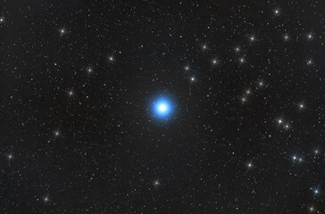 Spica constellation of Virgo brightest star night sky