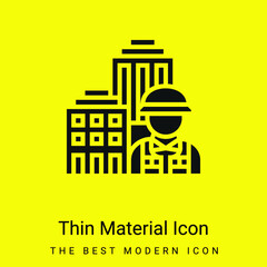 Architecture minimal bright yellow material icon