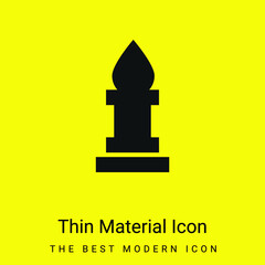 Bishop Chess Piece minimal bright yellow material icon