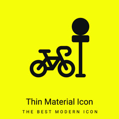 Bike Parking minimal bright yellow material icon