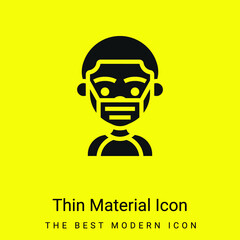 Boy minimal bright yellow material icon