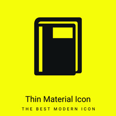 Book Closed With Label minimal bright yellow material icon
