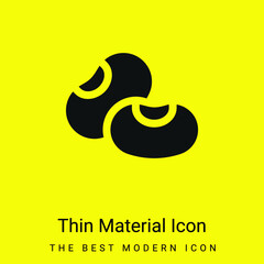 Bean minimal bright yellow material icon