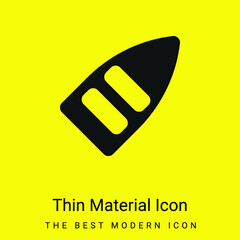 Boat minimal bright yellow material icon