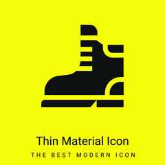 Boots minimal bright yellow material icon