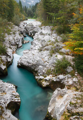 gorge of river Soča - Slovenia
