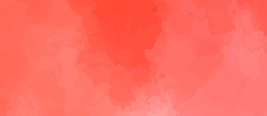 Pink abstract watercolor background paper design of bright color splashes modern art painted canvas background vector. Abstract art painting in living coral tone color for texture background