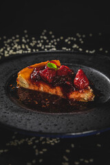 Perfect Sushi Japanese Asian Seafood Food Dish Drink Cocktail Menu Gourmet Restaurant Chef on Dark Background