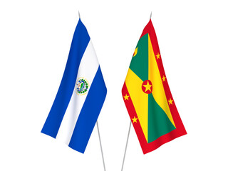 Republic of El Salvador and Grenada flags