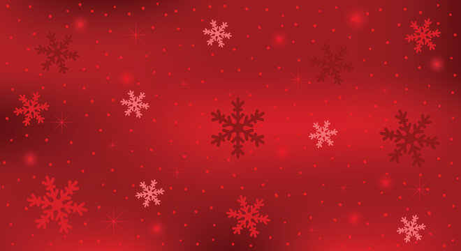 Snowflakes background in red style.