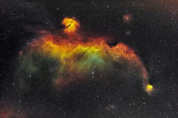 Seagull Nebula, IC 2177, Rainbow