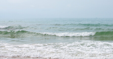 Sea water waves bubble Coastal natural environment