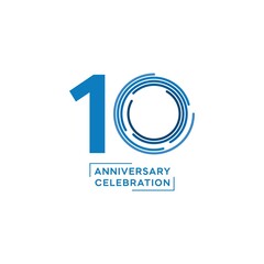 10 year anniversary logo design. vector - template - illustration