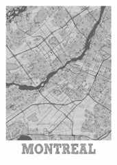 Montreal - Canada Pencil City Map