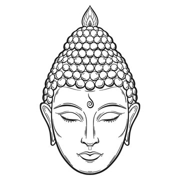 Share more than 183 sketch of buddha face super hot