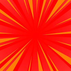 High quality comic book style background. Vector comic banner for text. Red.