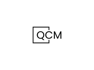 Fototapeta premium QCM letter initial logo design vector illustration