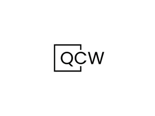 QCW letter initial logo design vector illustration