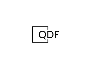 QDF letter initial logo design vector illustration
