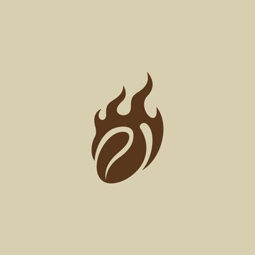 burning coffee logo. vector illustration for business logo or icon