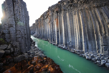 Stuðlagil Canyon in the East of Iceland