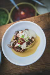 lamb chops with vegetables