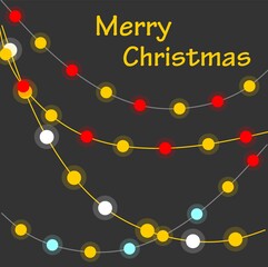 Happy Christmas. New Year. Christmas decorations. Family holiday. Winter holidays. Christmas tree decorations. Garlands. Lights on the Christmas tree. Gifts under the Christmas tree.
