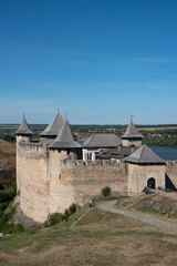 Fototapeta premium Medieval Khotyn fortress on the bank of the Dniester River, Ukraine