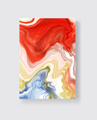 Vector abstract marble art. Ink paint illustration
