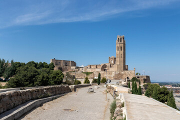 Naklejka premium Lleida cathedral one hot summer day