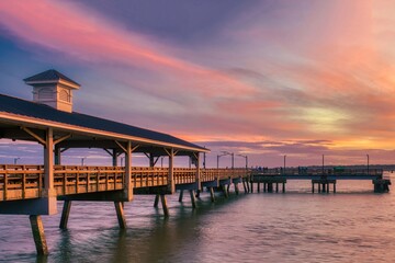 pier at sunset