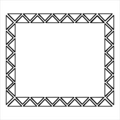 mexican border, black square frame with mexican pattern 