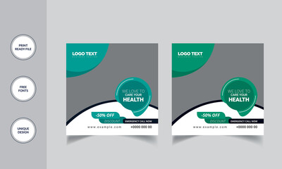 Medical social media post template