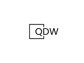 QDW letter initial logo design vector illustration