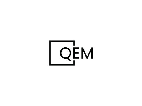 QEM letter initial logo design vector illustration