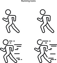 Man running icons isolated on white background. Man running icon trendy and modern Man running symbol for logo, web, app, UI. Man running icon simple sign.