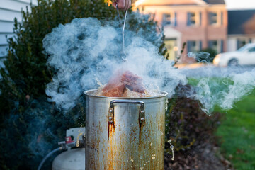 Boiling Deep Fried Turkey for Thanksgiving