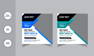 Healthcare Poster Templates For Social Media