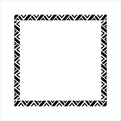 mexican border, black square frame with mexican pattern 