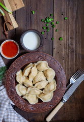 Meat dumplings on a plate