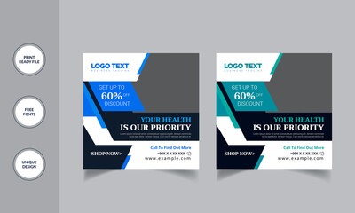 Medical social media banner Template