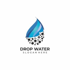 drop water molecule logo design inspiration