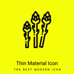 Asparagus minimal bright yellow material icon