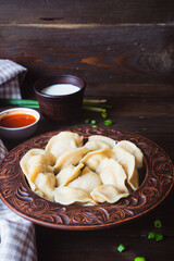 Meat dumplings on a plate