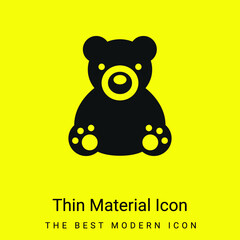 Bear minimal bright yellow material icon