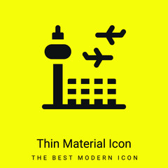 Airport minimal bright yellow material icon