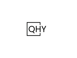 QHY letter initial logo design vector illustration