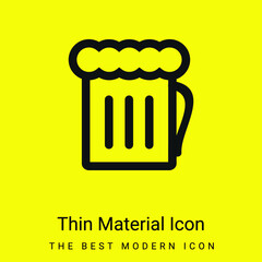 Beer Jar minimal bright yellow material icon