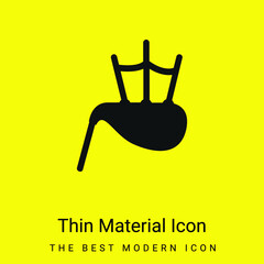 Bag Pipe minimal bright yellow material icon