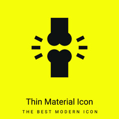 Bones minimal bright yellow material icon